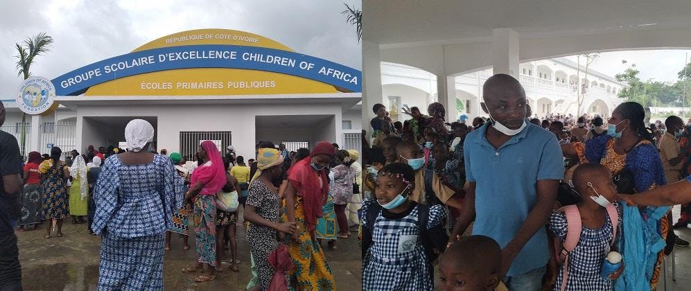 Rentrée scolaire 2020-2021 : Le groupe scolaire d’Excellence Children Of Africa d’Abobo a accueilli le lundi 14 septembre ses premiers élèves (Dominique Ouattara, Côte d’ivoire)