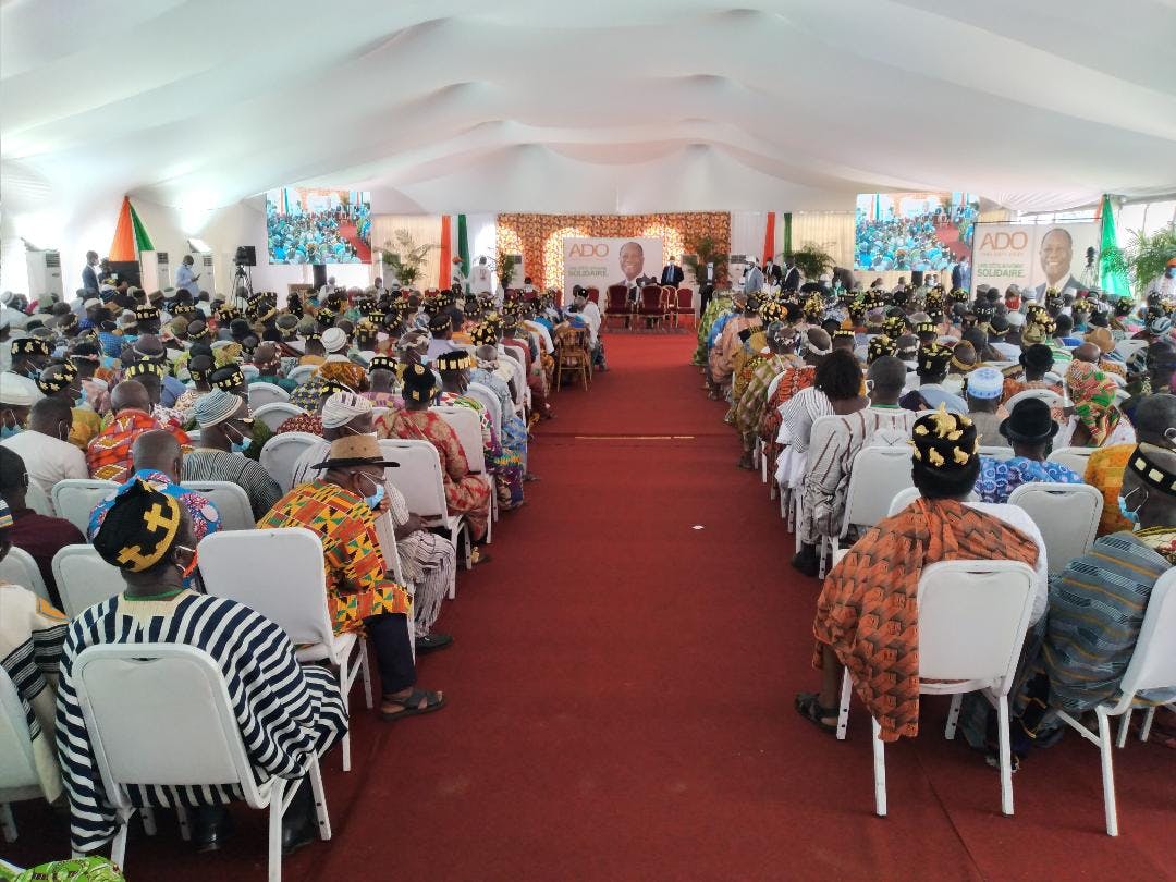 2000 chefs baoulé promettent une victoire massive au candidat du RHDP (Présidentielle 2020, Bouaké, Côte d’Ivoire)