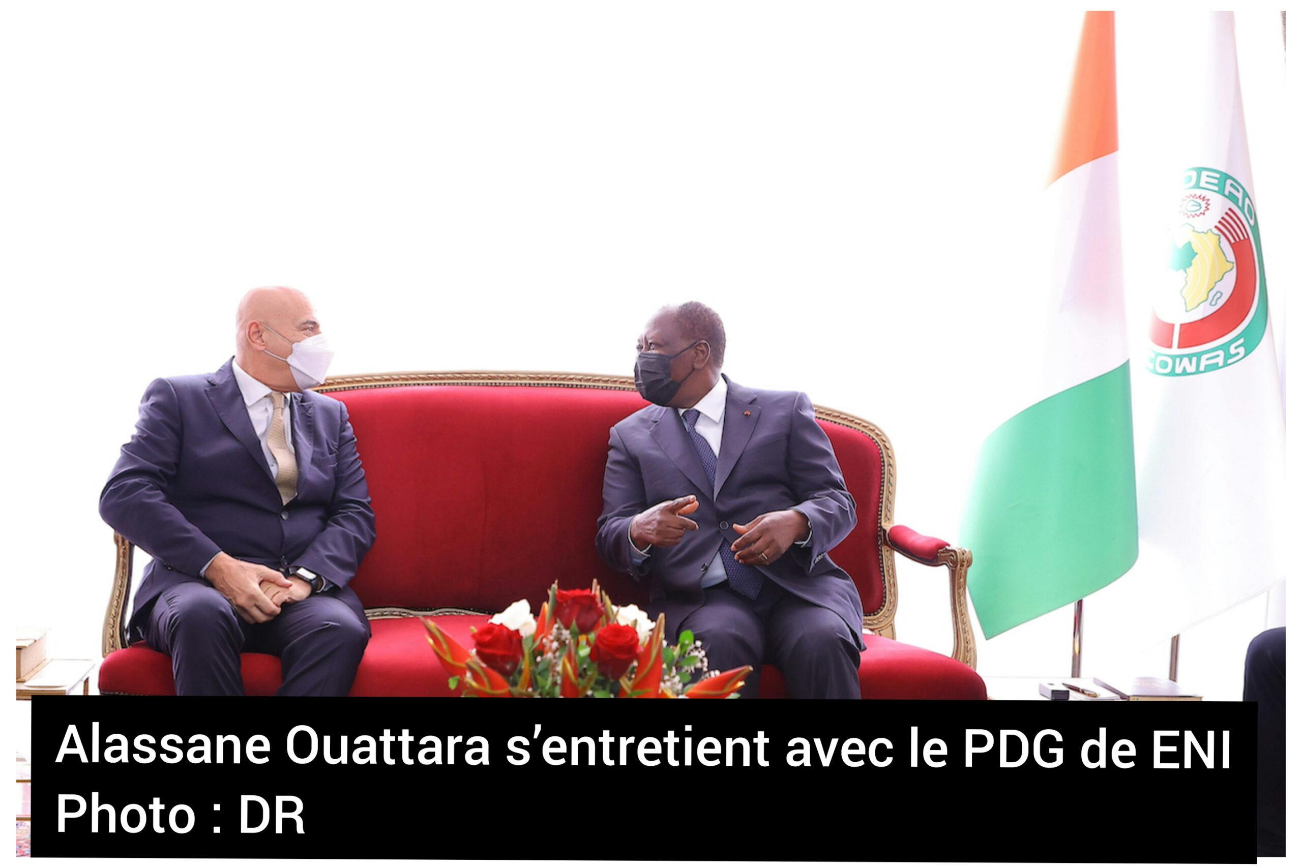 Hydrocarbures en Côte d’Ivoire : Alassane Ouattara s’entretient avec le PDG de ENI