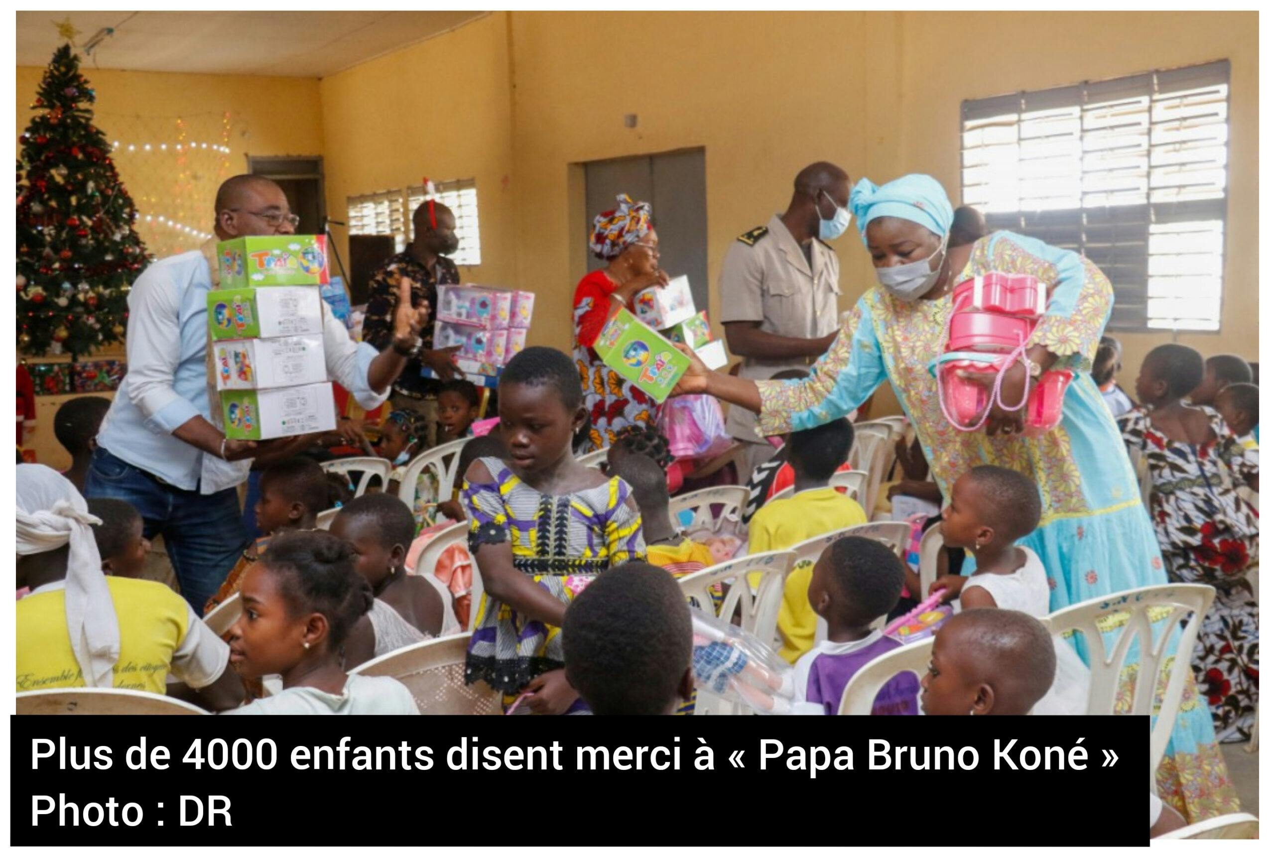 Arbre de Noël dans la Bagoué : plus de 4000 enfants disent merci à « Papa Bruno Koné » ﻿