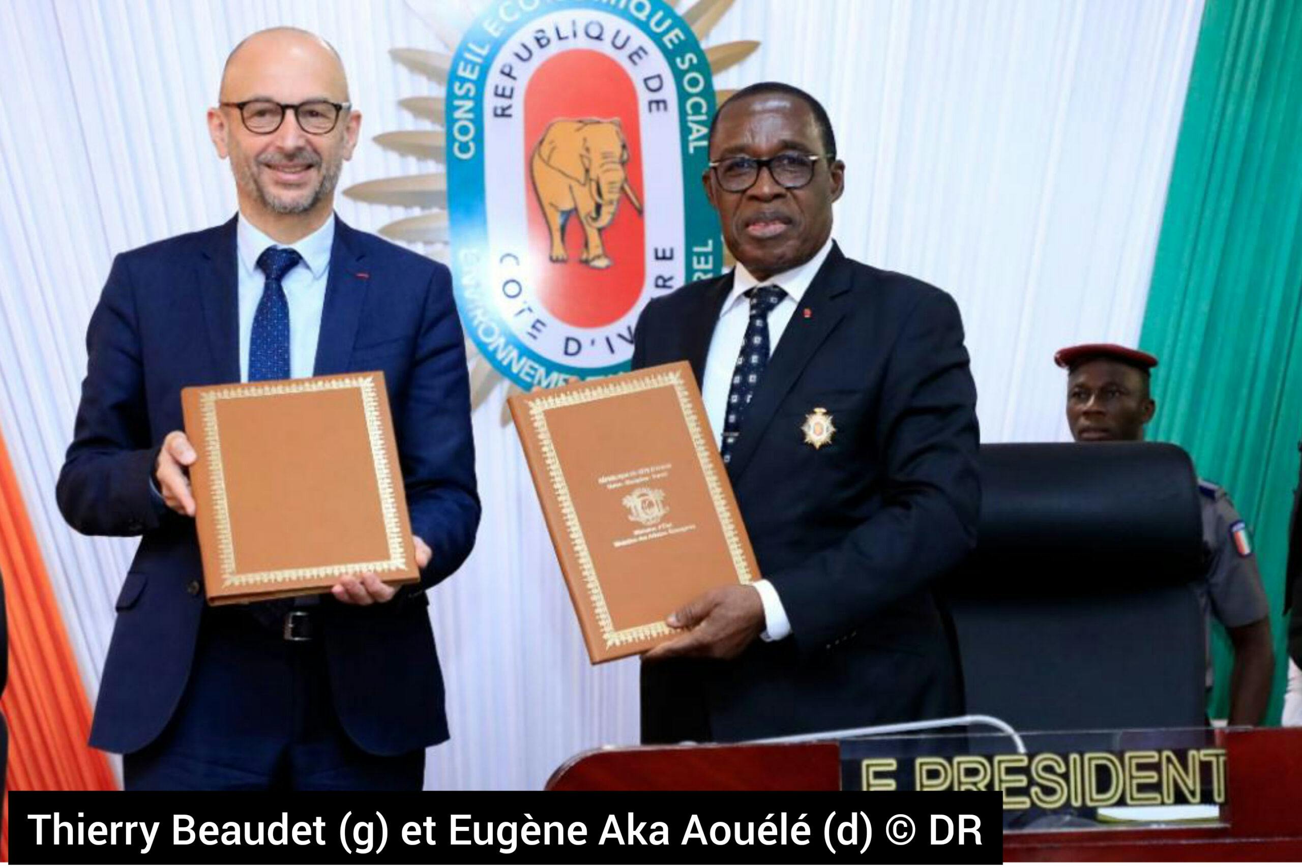 Visite en Côte d’Ivoire de Thierry Beaudet, président du (Cesec) de France : Eugène Aka Aouélé appelle à revisiter le cadre normatif d’un partenariat constructif