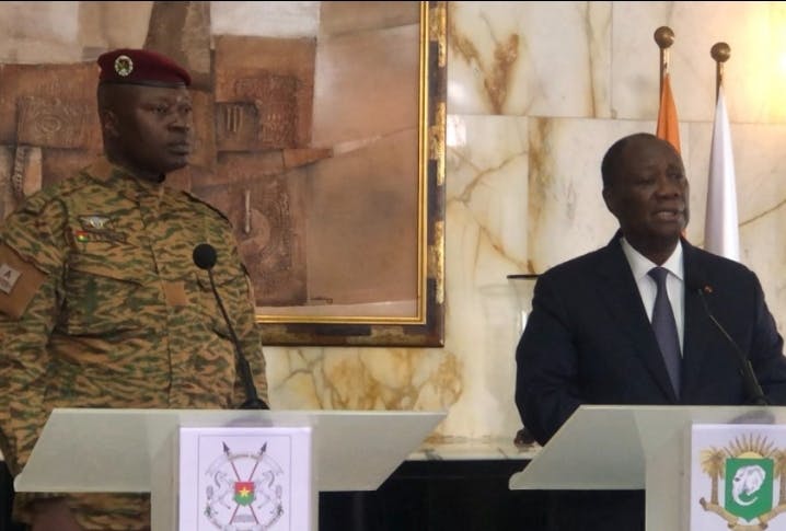 Côte d’Ivoire – Burkina : Ce que Alassane Ouattara et Paul-Henri Sandaogo Damiba ont dit après leur entretien à Abidjan