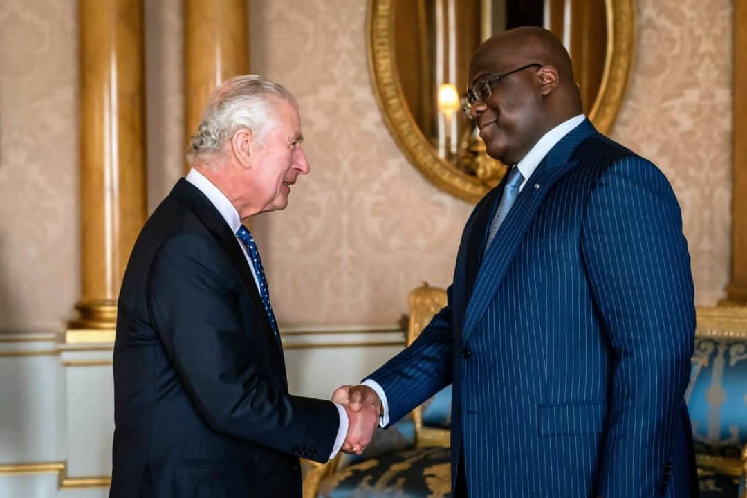 Félix Tshisekedi reçu par le roi Charles III au palais de Buckingham