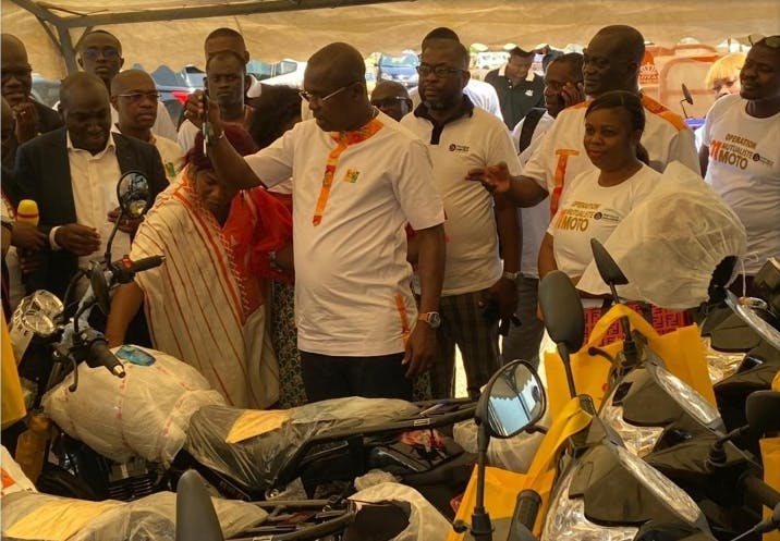 Boko Sylvestre, président de Mupemenet-Ci aux mutualistes : « Les motos que vous recevez aujourd’hui ne sont pas pour vous tuer ».
