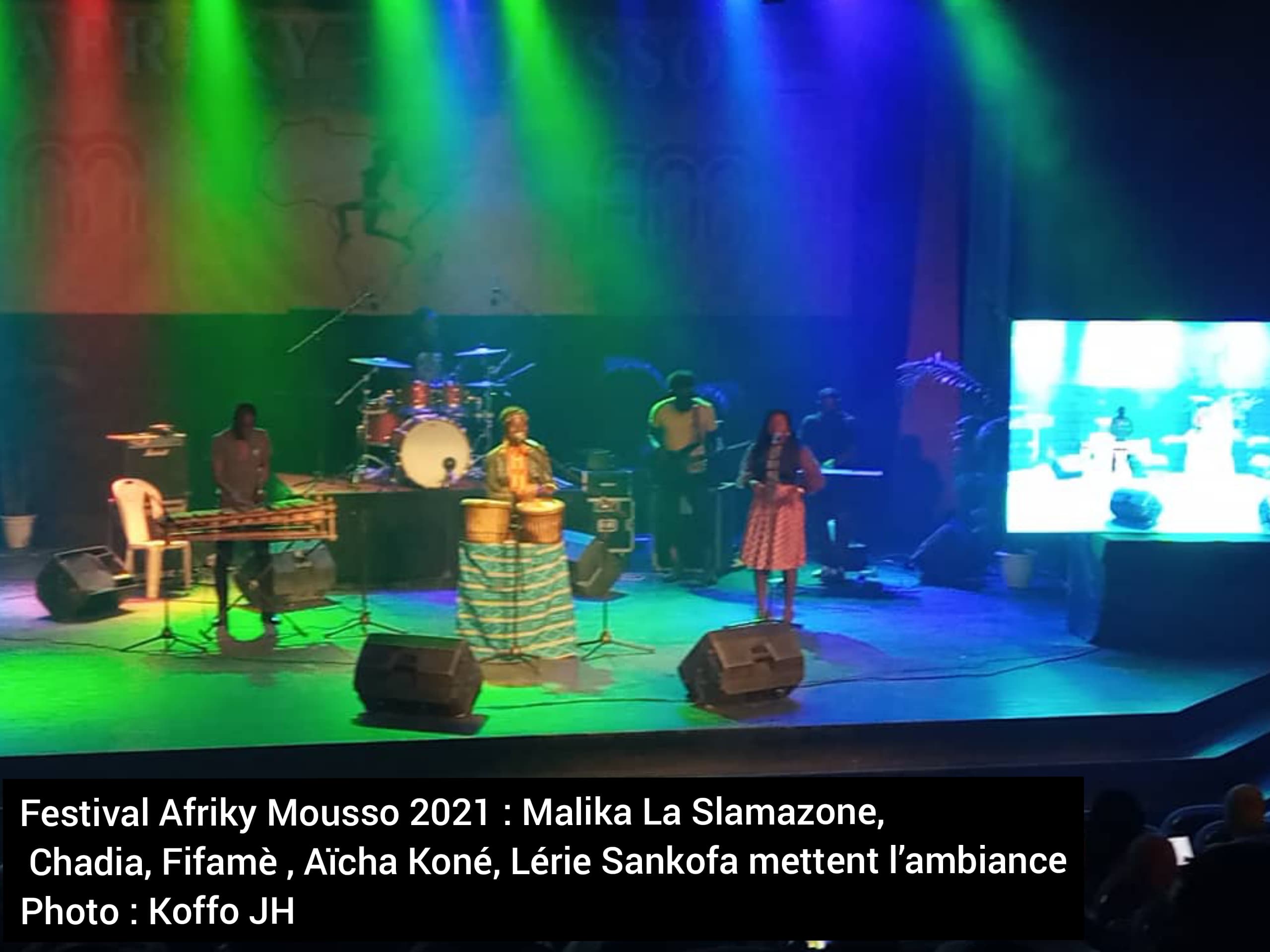 Festival Afriky Mousso 2021 :Malika La Slamazone, Chadia, Fifamè , Aïcha Koné, Lérie Sankofa mettent l’ambiance