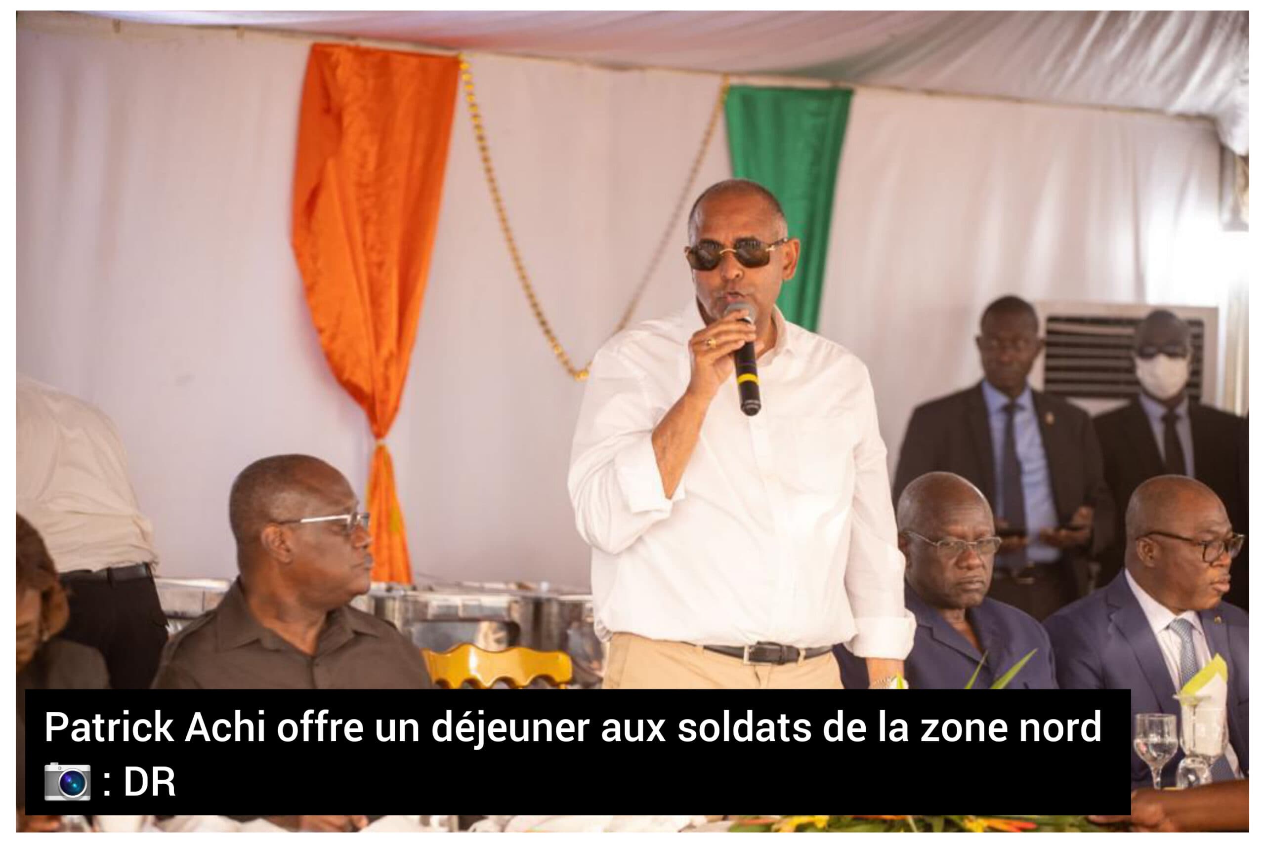 Zones sous menace terroriste : Patrick Achi offre un déjeuner aux soldats au front (Côte d’Ivoire)