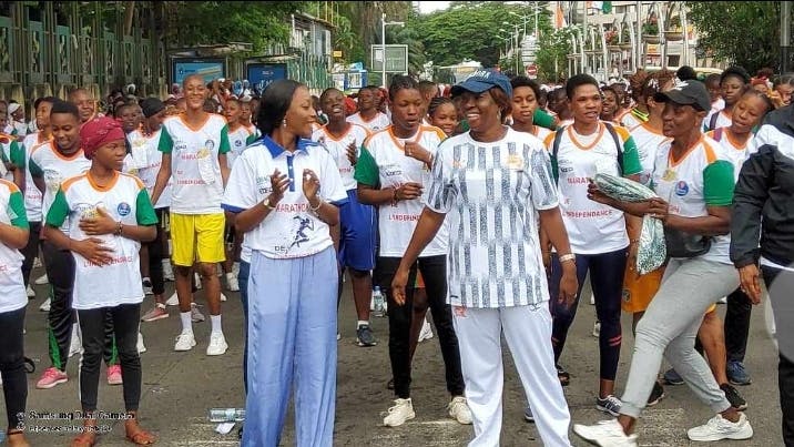 1ère édition du Marathon de l’Indépendance : Kandia Camara appelle les femmes à faire régulièrement des activités physiques et sportives