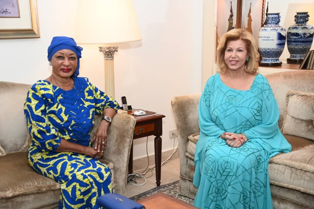 Vœux de nouvel an : Madame Henriette Bédié chez la Première Dame, Madame Dominique Ouattara